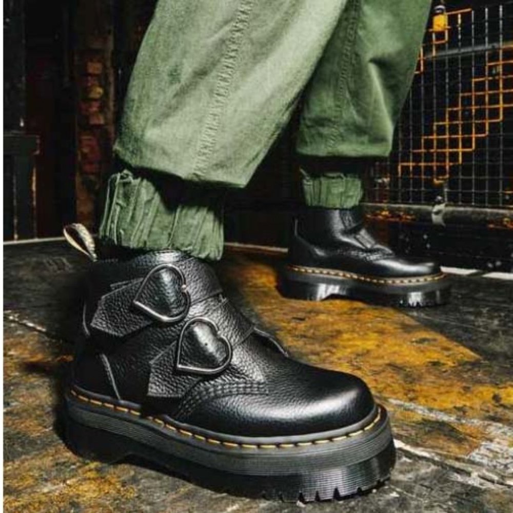 COPY - Devon Heart Leather Platform Boots